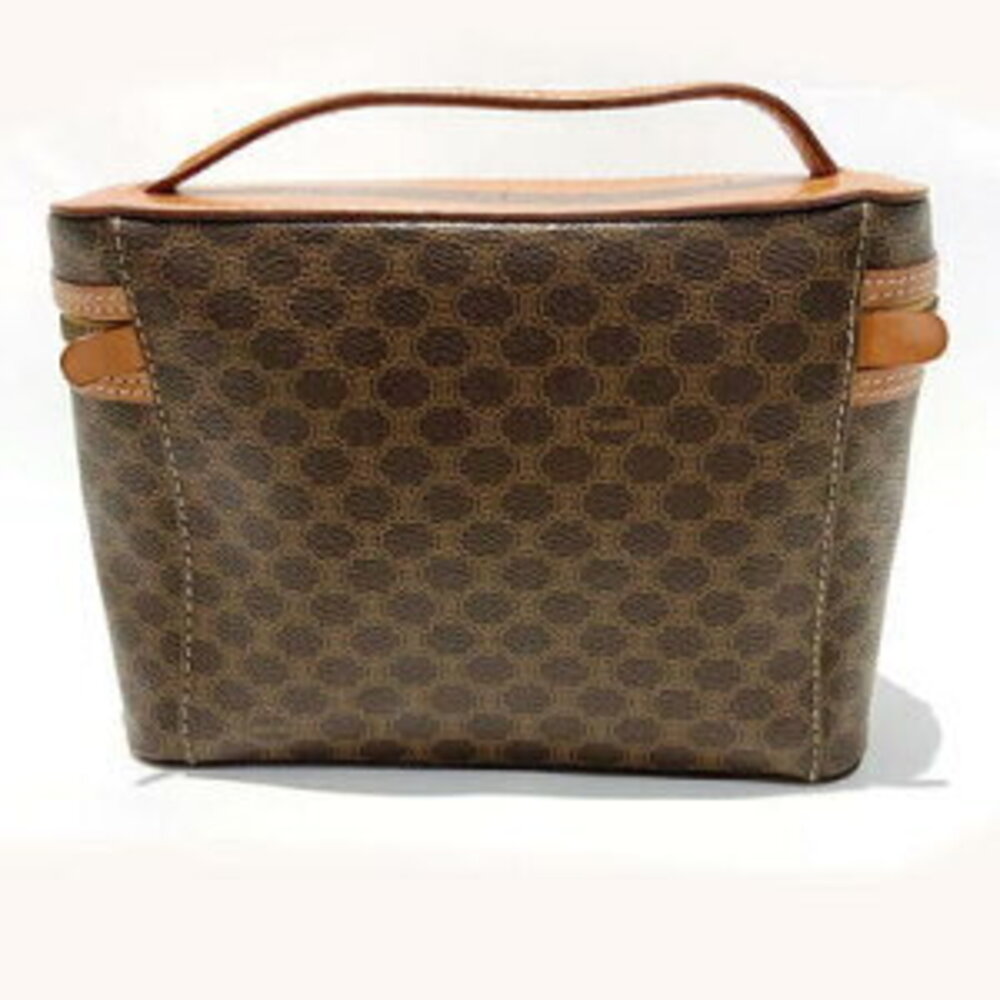 Celine Macadam Vanity Bag Leather Brown - Picture 2 of 4